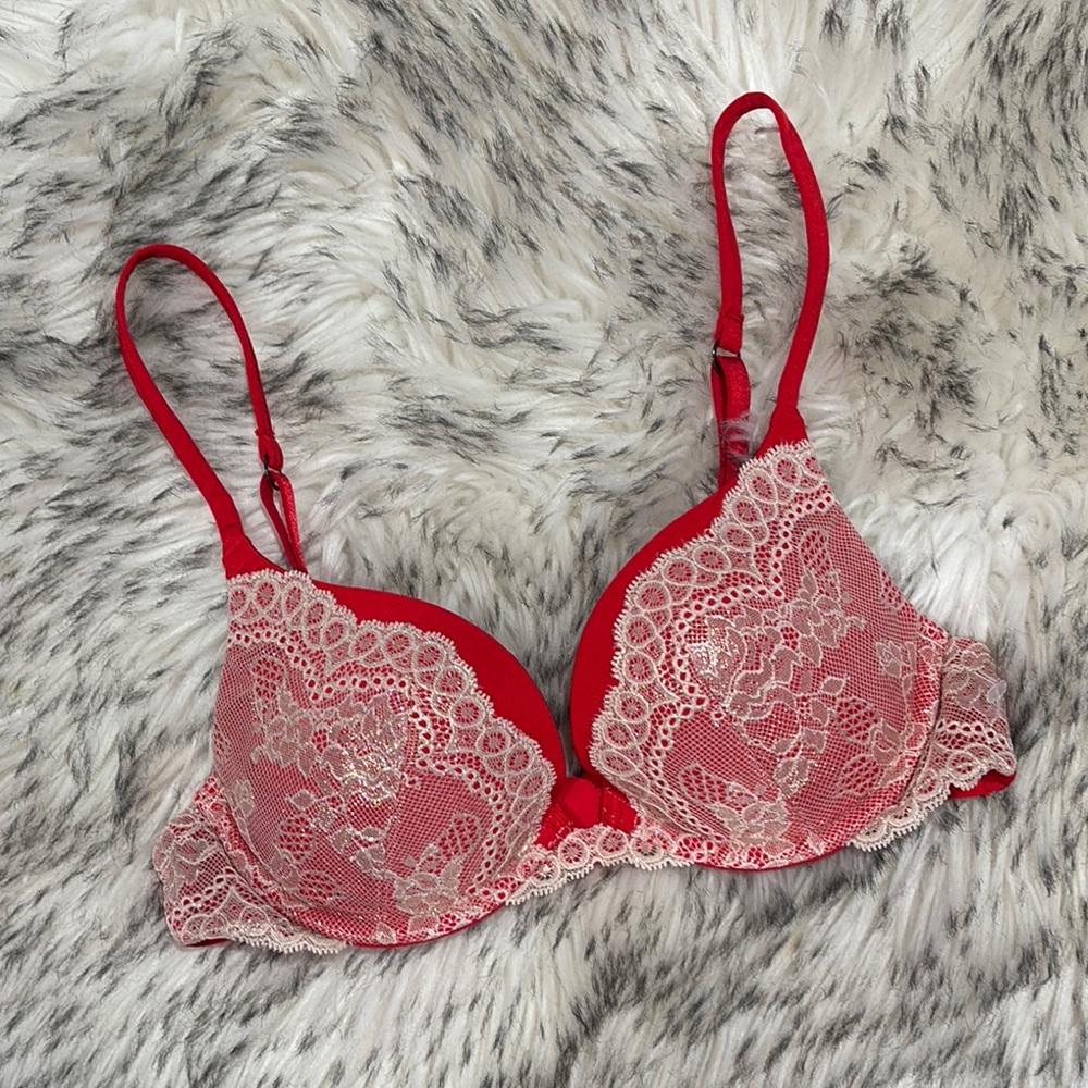 NWOT Felina Black Bow Rumour Push Up Bra 159998